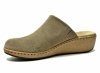 Klapki skóra 39 taupe FILIPPO 7567 skórzane na koturnie zamsz